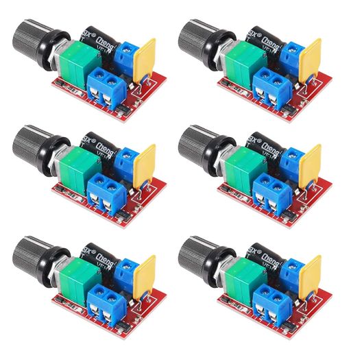 DIANN 6pcs Mini DC PWM Motor Speed Controller Adjustable Speed Regulator Control with Speed Control Switch Mini LED Dimmer 3V