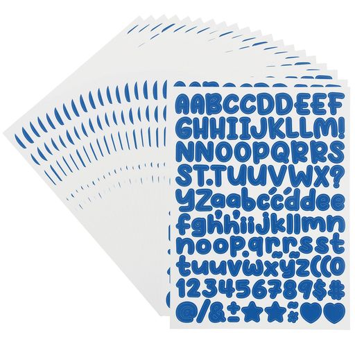 Stickers - PATIKIL20シートレターステッカー2240個1/2”小さなビニールレターナンバーステッカーメールボックスポスターボードスクラップブッキングボトル教室装飾用ダークブルー