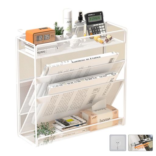 書類トレーa4縦置き4段卓上収納ラックa4レターケースファイルボックス書類整理壁掛けファイルラックリ..