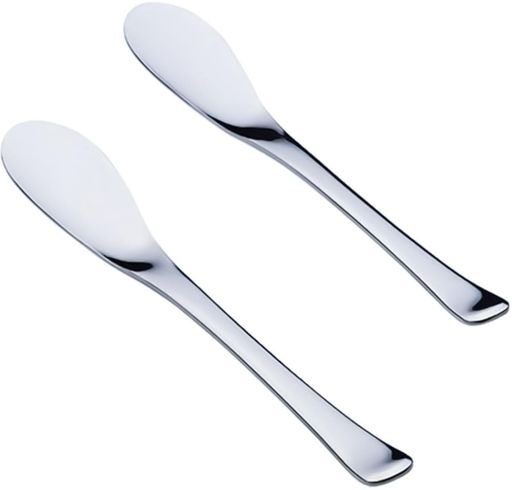 サイズ:(約) 全長 17.8cm ※1本あたり 本体重量:(約) 42g ※1本あたり 材質:18-8ステンレス 原産国:日本 お好きなジャムやバターなどを塗りやすい幅広な形状