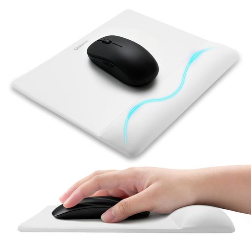 【商品寸法】 たっぷりとしたワイドサイズの手首クッション一体型マウスパッドです。サイズは24cm x 21cm x 1.25~2.4cm。マウスを大きく動かす操作も思いのまま。広いパッド面が、オフィスやご自宅での作業に、のびやかでストレスのない快適な操作感を提供します。 【商品材質と操作性】 表面の高級PUレザーは、なめらかで心地よい極上の肌触りが特長。機能面では、マウス操作を滑らかにする硬質プレート、手首に優しい低反発ポリウレタン、ずれを防ぐ天然ラバー底面を組み合わせ、洗える清潔さと抜群の耐久性を実現しました。 【人間工学に基づいた快適設計】 手首に当たる部分は、高反発ではなく低反発素材を採用。弾力ではなく、柔らかく沈み込む素材特性で、手首の曲面にぴったりとフィットします。これが圧力を効果的に分散し、操作時の負担を大幅にカット。長時間でも疲れにくい、理想的なサポートを実現しました。 【安定した操作感と信頼性】 底面の高品質ラバーがデスクにしっかりと食い付き、激しい操作時でも安定感を発揮。デスクを傷から守り操作音も静かなため、あらゆる環境で集中力を保ちます。また、ほつれや変形に強く、長くご愛用いただけます。