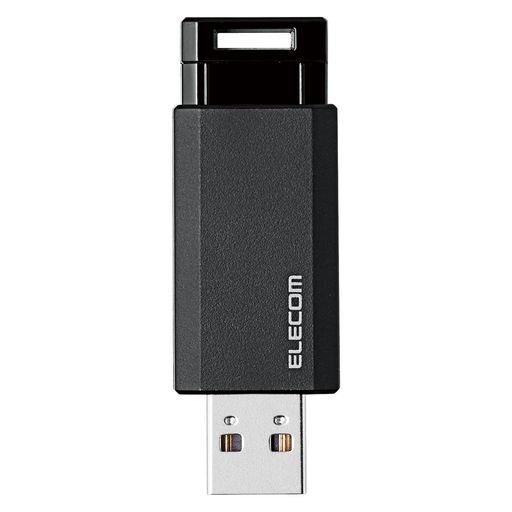 エレコム USBメモリ/USB3.1 Gen1/ノック式/オートリターン機能/64GB/ブラック