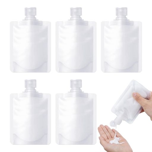 Small Goods - パウチ容器旅行便利グッズタレパック5点セット旅行用リキッドパウチ小袋容器ポーチトラベルボトル詰め替えボトル持ち運び詰め替え容器クリームローション保存シャンプーボトル透明…