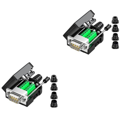 PENGLIN2個D-SUB9ピンオスコネクタ端子台付基板コネクタカバーRS-232DB9ケーブルネジ止めはんだ不要DSUB9ピンシリアル変換アダプタ基板通信コネクタ