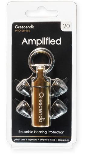 CRESCENDO PRO 耳栓 ギター/ボーカル/DJ用 イヤープロテクター Amplified 20