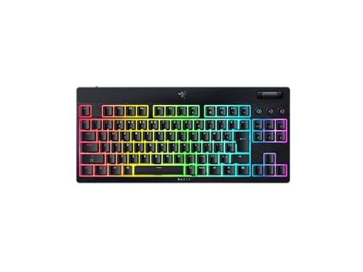 RazerレイザーBlackWidowV4Low-profileTenkeylessHyperSpeedJPYellowLinearSwitchゲーミングキーボードワイヤレス薄型イエローリニアメカニカルスイッチテンキーレス