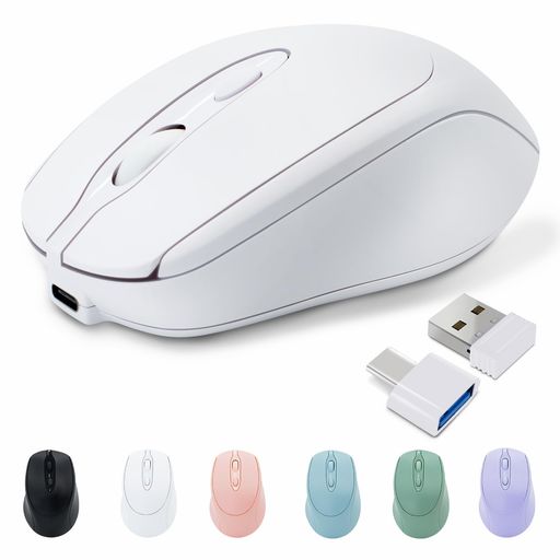 2WAY接続対応:Bluetooth接続とUSBレシーバー接続の2WAY仕様で、デバイスを切り替えてスムーズに使用可能な Bluetooth マウス です。 下部のワンボタンで切り替えでき、簡単的に操作できる。2.4GHz無線マウス はレシーバーを介してプラグアンドプレイします。接続が迅速で低遅延です。最大10mの伝送距離を実現しました。 快適な握り心地:ワイヤレスマウスは軽くて表面が滑らかで、人間工学に基づいて設計されています。手のひらにフィットし、手触りが良く、スムーズな使用体験をもたらします。長時間の作業でも手首や指への負担を軽減。 3段階DPI切替:無線マウスは簡単ボタン操作で800/1200/1600DPIの間で切り替え、ブルートゥース マウスのスピードを自由に切り替えられ、より精密な操作が可能です。 省エネ設計:ワイヤレスマウス充電式なので、高品質の充電電池を内蔵し、TYPE-C充電インターフェースを最適化して、約2時間でフル充電できます。短時間のうち使用しないと、自動的に休眠モードに入ります、任意のボタンを押せば復帰します。