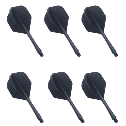 サイズ:全長68mmシャフト長27mm 材質:PP素材 特徴:フライトの落下や気分に影響する心配はありません 簡単取り付け:2BA規格のバレルに合わせて軽く回すだけではめ込み完了 パッケージ内容:6個セット一体型ダーツフライト