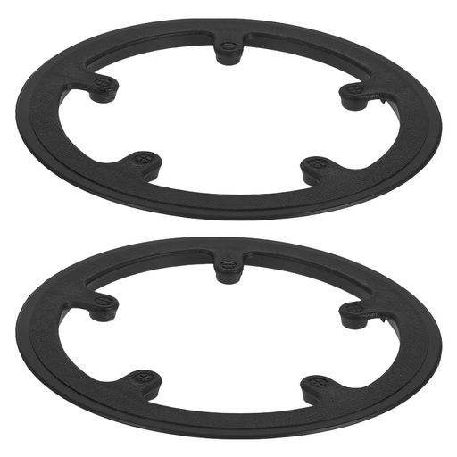 FRCOLOR自転車チェーンリングスプカバー5穴ユニバーサルチェーンガード2個セットマウンテンバイク用40T40歯固定ギアブラックプラスチック製17.5x17.5x1cm自転車アクセサリーサイクルパーツネ…