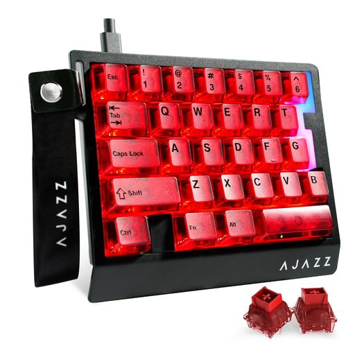 AJAZZAK029片手ゲーミングキーボードメカニカルキーボードラピッドトリガー対応29キー配列磁軸対応8000Hzポーリングレート0.01mmRT精度0.125ms超低遅延アルミニウム合金プレート5層消音構造RGB…