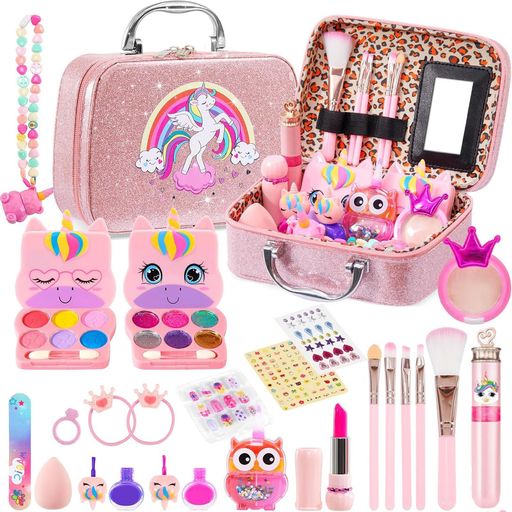 Linbeyaメイクセット女の子おもちゃキッズコスメお化粧セットコスメセット玩具子供メイクアップ小学生お化粧メイクプリンセス789101112歳プレゼント誕生日クリスマスギフト新年子供の日…