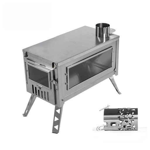 ■おすすめ用途:冬レジャーアウトドア野外キャンプ旅行ツーリングソロキャンプ暖房寒さ対策調理加熱調理バーベキューコンロ飯盒湯沸かし急騰リラックス癒し効果焚火エコ非常時災害時防災屋外イベント釣りガーデンパーティー ■製品特徴1:■アウトドアシーンを盛り上げてくれるキャンプギア■暖もとれて調理もできる■通気孔で温度や燃焼時間をコントロールできる■軽量で、組み立て簡単■コンパクトサイズなので持ち運び楽々■二次燃焼で薪の消費を抑えることができます■炉内が見えやすいガラス窓 ■製品特徴2■【火の粉を抑えるスパークアレスター】煙突先端部に装着することで火の粉の飛び散りを最小限に抑えるスパークアレスターが付属しています。■【変形を防ぐ保護部がある】天板と側板は変形しにくいの保護部がある、使い回数は保護部がないの薪ストーブより多いと思います。