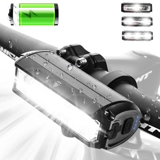 自転車ライト自転車ヘッドライト【超高輝度・5200mAh大容量】自転車LEDライト超明るいUSB充電式4つ調光モードIPX6防水防振アルミ合金製停電対応防災対策登山夜釣りアウトドアPSE認証済日本…