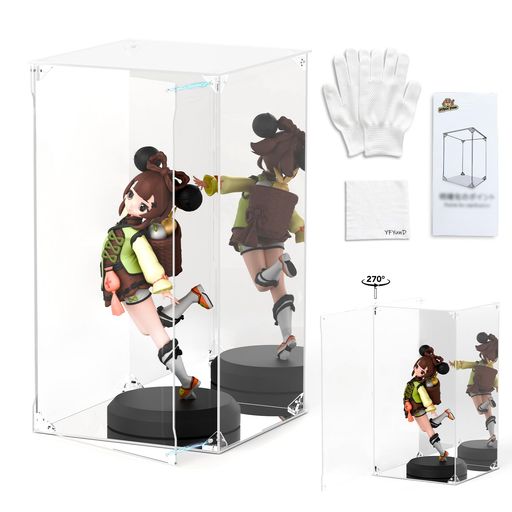 Other - YFYUNDUDUフィギュアケースアクリルケースUVカット【背面&底面Wミラー・前面磁石扉】コレクションケースディスプレイケーススタッキング組立式(内寸:幅25x奥行25x高さ40cm)