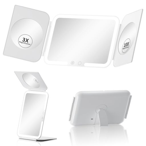 BeautifiveLED��ͥ�ߥ顼���Ѷ����̶����1X/3X/10X�����LED�饤���դ�3����̵�ʳ�Ĵ���ޤ���߼�����Ĵ����ǽUSB���ż�5000mAh�����̼�Ǽ����ι���ѻ������Ӥ��������Ѷ�����ѥ���