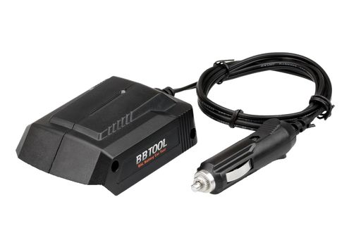 大橋産業(BAL) BBTOOL(カー用品専用電動工具)専用充電器 車内(DC12V)で電池パックの充電ができます。 入力電圧:DC12V,入力電力:60W 出力電圧:20V,出力電流:2.3A 本体サイズ(WxDxH):66x98x36mm 130g
