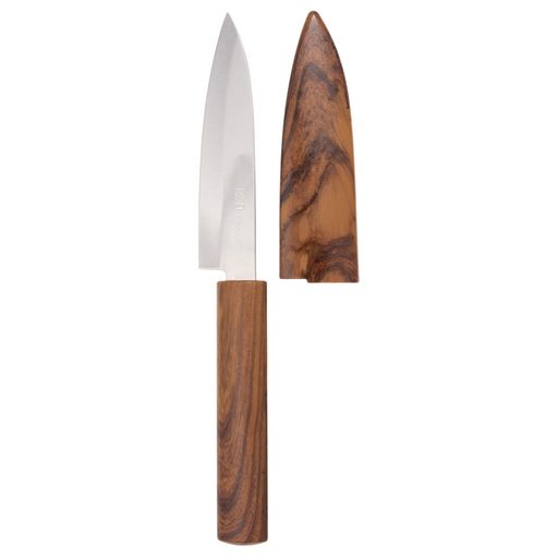 サイズ:20x3.1x1.4cm 素材・材質:刃部/ステンレス刃物鋼(刃付け形状/両刃刃付け) 柄部・サヤ/ABS樹脂(耐熱温度80度) 生産国:中国