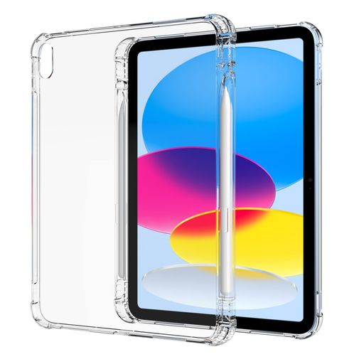 For iPad 第11世代 ケース A16 11インチ 2025 iPad ケース 第10世代 10.9インチ 2022【COKOVI】A2696 A2757 A2777 タブレットケース クリア 透明 ソフト シリコン TPUカバー 衝撃防止 軽量