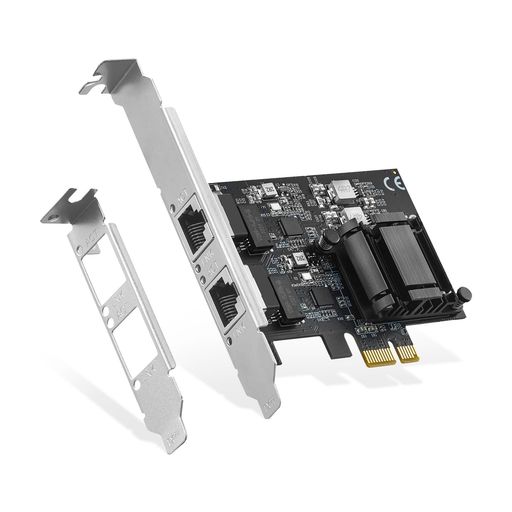 2ポート2.5GPCIeネットワークアダプターRTL8125BLANコントローラー2500/1000/100MbpsBinardatEthernetRJ45NICカードWindows/Linux用PXE対応