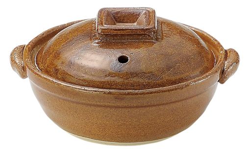 万古焼ひとり中深土鍋4号12.5cmアメ15659