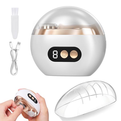 雲見電動爪切り爪やすり両用爪切り爪磨き【3段階スピード 低騒音 LEDライト】Type-C充電式爪傷防止安全..