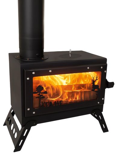 TUIYIDUO薪ストーブ暖房ストーブ薪暖炉大型25.5奥行きx43幅x39高さcmウッドストーブ暖炉焚き火台耐熱ガラススチール製耐熱塗装高燃焼効..