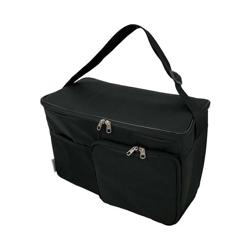 [本体サイズ]幅38x奥行18x高さ25cm 重量530g [材質]表面生地:ポリエステル 中材:発泡ポリエチレン インナー:EVA 持ち手、縁巻:PP 底板:PE 保冷シート:発泡ポリエチレン、アルミ蒸着、PETフィルム [原産国]中国 S9S77