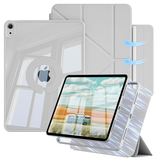 🎯【対応機種】専用設計で以下機種にのみ対応!他の iPad モデルには使用できません。 GKABXY iPad 第11世代 (A16) 11インチ 2025、iPad 第10世代 10.9インチ 2022 に適用します。(モデル番号: A3354/A3355/A3356/A2757/A2777/A2696)。ご購入前に必ず iPad 背面のモデル番号を確認してください。 📐【多角度調整可能 + 横置き・縦置き】このiPad 11世代 ケースは、安定した三つ折りスタンドまたはより安定した三角形構造に折りたたむことができます。横置きでも縦置きでも​​、絵を描いたり、動画を見たり、ビデオ通話したり、記事や漫画を読んだりなど、さまざまな作業を快適に行えます。 🔒 【取り外し可能マグネット式カバー】GKABXY iPad 11/10世代 ケースは取り外し可能なデザインを採用しています。外側の保護カバーには強力な磁石が内蔵されており、透明な内側ケースにも丸い磁石が内蔵されており、裏蓋に簡単に取り付けることができます。ゲーム時はケースを取り外して、より快適なゲーム体験を実現します。