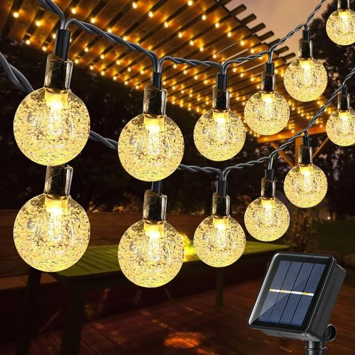 Toodour ソーラーストリングライト 屋外用、11m 60個のLEDソーラーライト、8つの点...