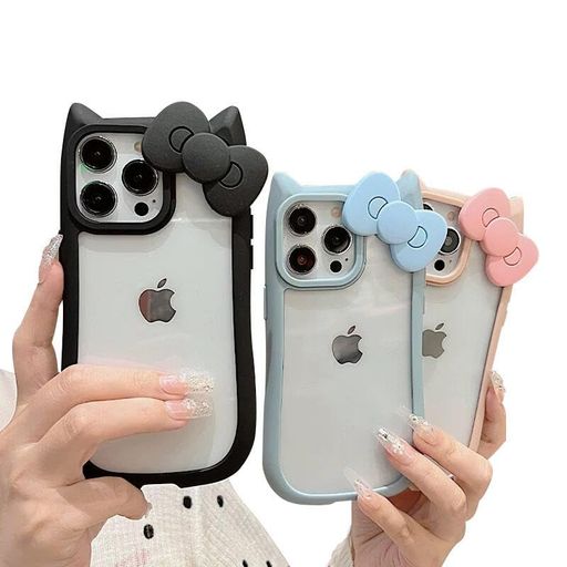 Rakuten - LUCKCOF ケース For iPhone 17 Pro 可愛い 猫耳 ボウノット クリア 韓国 蝶結び TPUカバー 衝撃吸収 落下防止 アイフォン 17 Pro 専用スマホ ケース 薄型 黄ばみにくい 特製スマホケース レンズ保護 …