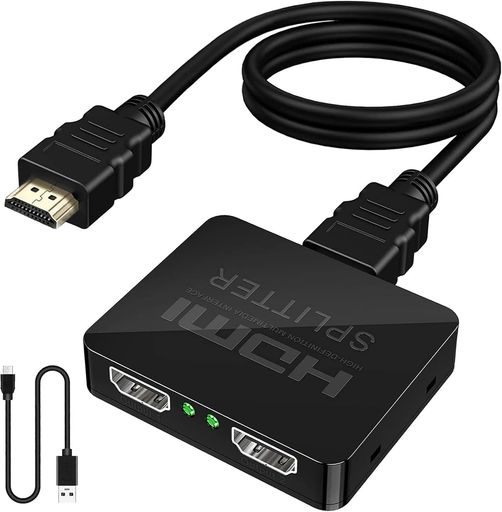 Yasoku HDMI 分配器 1入力2出力 二股 お好みの2台のディスプレイに同時出力可能 ス...