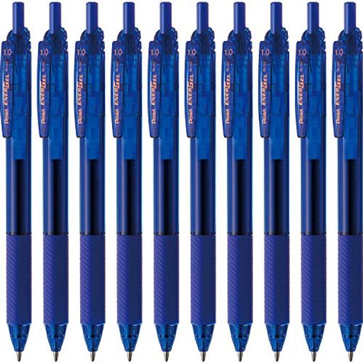 【特長】スッとかけてサッと乾くゲルインキボールペン 【インキ色】青 【ボール径】1.0mm 【材質】軸・クリップ・ノック=再生pp、グリップ=エラストマー 【1本あたりサイズ/重さ】幅 16mm x奥行 11mm x 長さ 147mm/12g