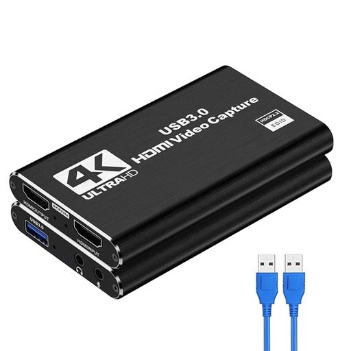 HDMIキャプチャーボード対応Denkouozi4Kパススルー対応1080P/60FPS低遅延USB3.0HD高速伝送ゲーム実況生配信会議ライブ配信録画画面共有SwitchPS5/PS4XboxWiiu対応