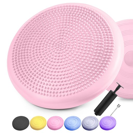 Roseddy体幹バランスクッションバランスディスク|34cm耐荷重150kgバランスパッドエクササイズトレーニング用空気ポンプ付き
