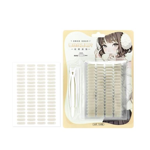 HESBUTY 二重テープ 部分用 10片入 アイテープ ポイント補正 二重シール 強粘着 隠し 埋没式 肌色 初心者 通勤(03-部分用)