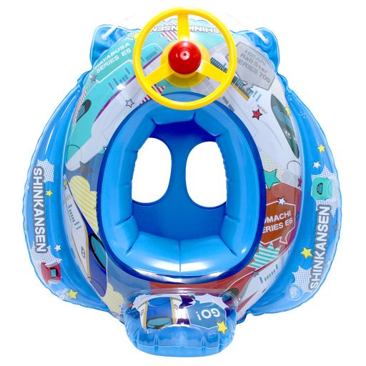 永和 新幹線 ベビーボートDX 浮輪 うきわ フロート 足入れ ひも付き ロープ 持ち手付き ハンドル付き ホーン付き 幼児 子供 水遊び 水泳 プール 海 ビーチ