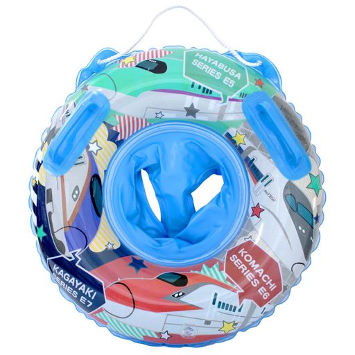 永和 新幹線 ベビーうきわDX 浮輪 うきわ フロート 足入れ ひも付き ロープ 持ち手付き 幼児 子供 水遊び 水泳 プール 海 ビーチ