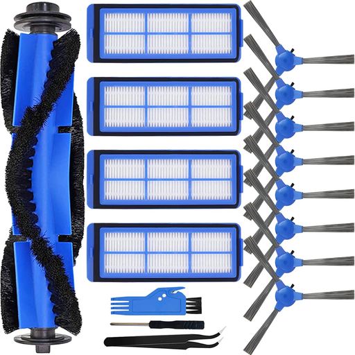 対応機種: 対応Eufy RoboVac 11S Max、RoboVac 15C Max、RoboVac 30C Max、RoboVac G30 Edge、G20、G10 ハイブリッドロボット掃除機と互換性のある交換部品。 (ご購入前に、お使いのロボットに適合しないことのないよう、ロボットのモデルを確認する必要があります。) プレミアム素材: メインブラシとサイドブラシの毛はナイロン製です。 ナイロン毛の表面は滑らかで摩擦に強く、この素材の毛は掃除中に曲がりにくいです。 革新的なデザイン: H12 高効率の HEPA フィルターは、食べ物、髪の毛、汚れ、ペットのフケなどの小さな粒子を捕捉する強力な濾過機能を備え、モーターに塵が入るのを防ぎ、RoboVac の寿命を延ばします。 簡単な取り付け: 複雑な取り付け手順から手を解放します。 当社の交換用アクセサリは掃除機ロボットとの互換性が高いため、取り付け方法は純正と同じで、簡単に取り付けて使用できます。 パッケージ内容: 1 x メインブラシ、8 x サイドブラシ、4 x HEPA フィルター、1 クリーニングブラシ、1 x ピンセット、1 x ドライバー。