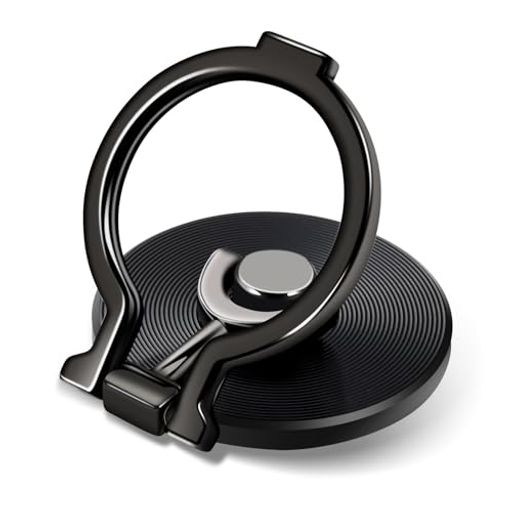 aceyoon スマホリング 薄型 360°回転 携帯スタンド 片手持ち 落下防止 強力粘着 180°水平反転 携帯リング 亜鉛合金 フィンガーリング for iPhone 16 15 for Galaxy 24 23 4-8インチスマートフォン用