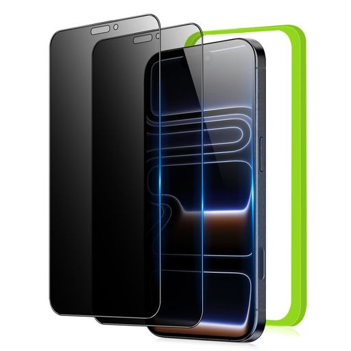 【覗き見防止】iPhone17ProMax用ガラスフィルムのぞき見防止フィルム保護強化ガラス【左右見えない/耐衝撃/気泡ゼロ/貼り付け簡単/ガイド枠付き/2枚セット】