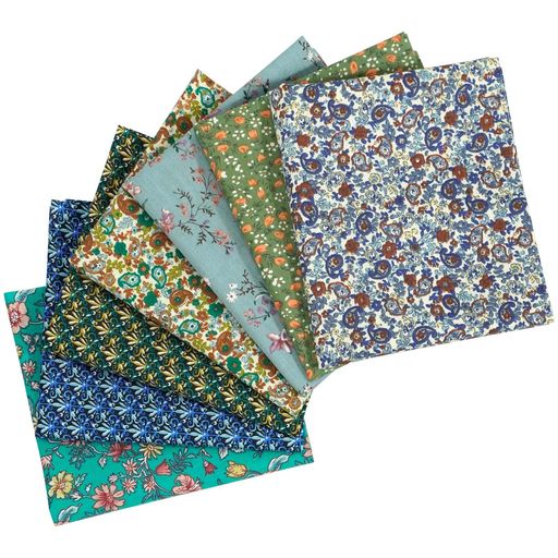 7枚個花柄生地プリント生地カットクロス可愛いはぎれ福袋DIY手芸用布セット46X56cm