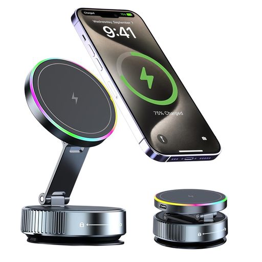 充電時の発熱を抑え、高速かつ安全な充電を実現します。弊社のスマホホルダー 車 ワイヤレス充電は最大15Wの急速充電に対応し、電力転換率は90%以上に達します。最適な電圧で充電し、スマホのバッテリーに優しく対応。過充電保護付きなので過充電されると、充電が停止されるので安心です。さらに、デュアルコイルと1:1精密配置のマグネットリングが充電の安定性を大幅に向上。スマホのバッテリーを保護しながら、充電が突然切断される心配もありません。忙しい日常や仕事中でも、素早く効率的な充電を提供し、生活をよりスマートで便利にします。または、 1秒マグネット充電技術により、運転の安全性が大幅に向上し、気を散らすことなく簡単にスマートフォンを充電できます。この便利な方式は、運転の安全性と日常の利便性の両方を大幅に向上させます。 業界最強磁石を採用したマグネット式設計で、スマートフォンをケースごと瞬時に固定します。