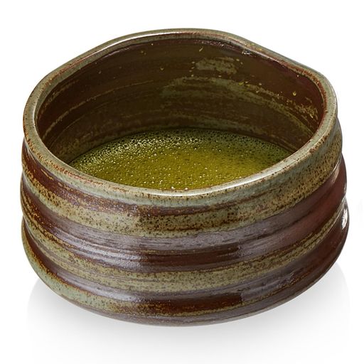 ポカロティー 抹茶碗 Φ11.7xH7.3cm 抹茶茶碗 お茶碗 満水容量580ml 陶器 手作り 茶道 器具 緑 静 茶器 茶道 お茶会 練習用 焼物 プレゼント ギフト 贈り物