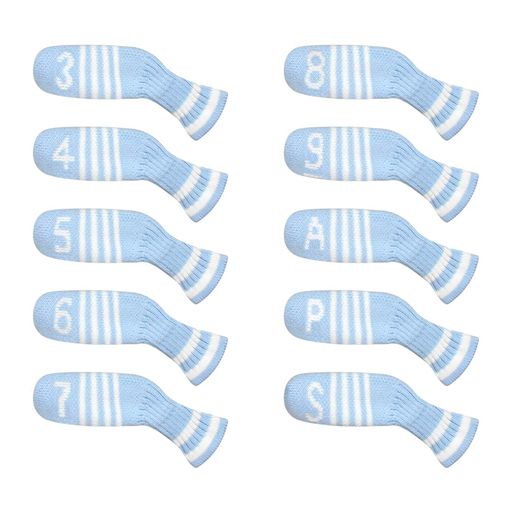 ScottEdwardゴルフアイアンヘッドカバー7個セット入りかわいい基本的に靴下の形洗濯可能耐久性ゴルフクラブヘッドプロテクター