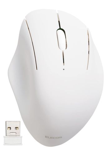 エレコム マウス ワイヤレスマウス SHELLPHA 無線2.4GHz 静音 抗菌 3ボタン ホワイ...