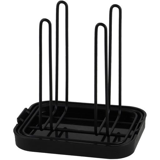 製品サイズ:(約)幅16x奥行13.5x高さ16.5cm、製品重量:(約)0.25kg 素材・材質:本体/鉄(エポキシ樹脂塗装)、トレー/ポリプロピレン(耐熱温度100度) 素材・材質:本体/鉄(エポキシ樹脂塗装)、トレー/ポリプロピレン(耐熱温度100度) 生産国:本体/中国、トレー/日本 ※ペットボトルサイズ:350ml~2.0L