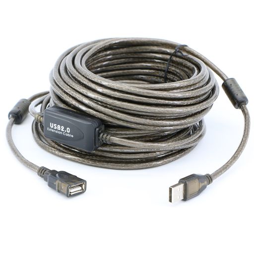 Pasow USB2.0延長ケーブル 15M リピーターケーブル USB2.0 Aオス-Aメス 480Mbps高速転送 アクティブリピータ 拡張子ケーブル 金メッキコネクタ 取り回し良い 15M