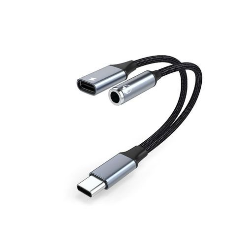 タイプ C to 3.5MM イヤホンジャック 変換 ケーブル USB Type C 3.5MM ヘッドフォ...