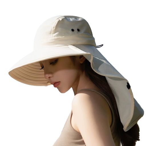 [CSILOVEE]uvカット帽子レディース日焼け防止涼しい日除け帽子ガーデニング首ガードハットつばひろ日よけ顔隠し農作業人気紫外線対策折りたたみ通気性アウトドア春夏プレゼント(JPアルフ…