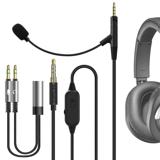 Geekriaクリップマイクコンデンサーマイクピンマイクミニマイククリップ式スマホマイクヘッドホンケーブルゲームおよび会議用オーディオテクニカATHM70XM60XM50XM40XHeadsets(2.0)